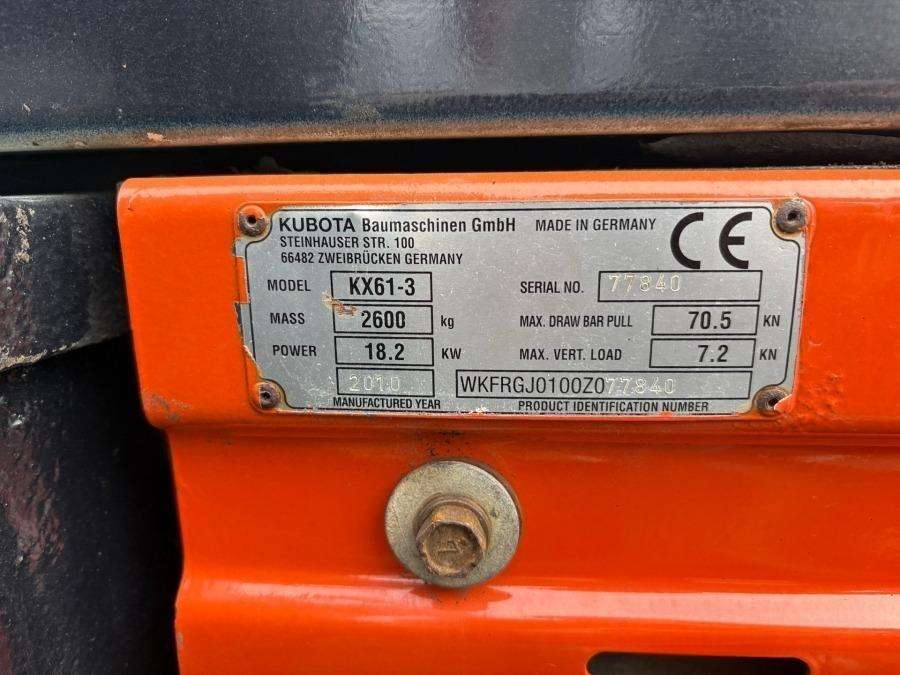 2010 Kubota KX61-3 Excavator - Image 11