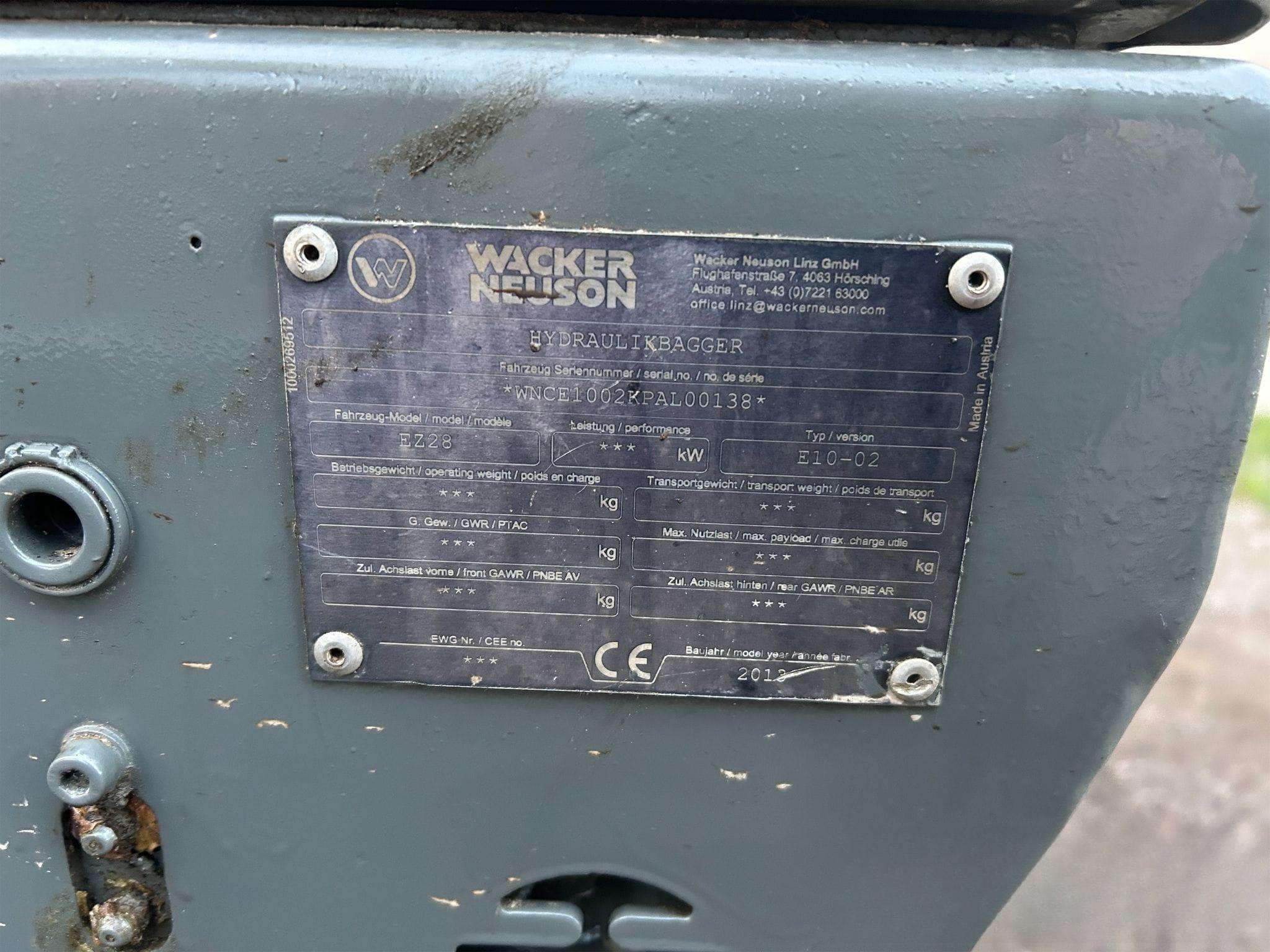2013 Wacker Neuson EZ28 Excavator - Image 50