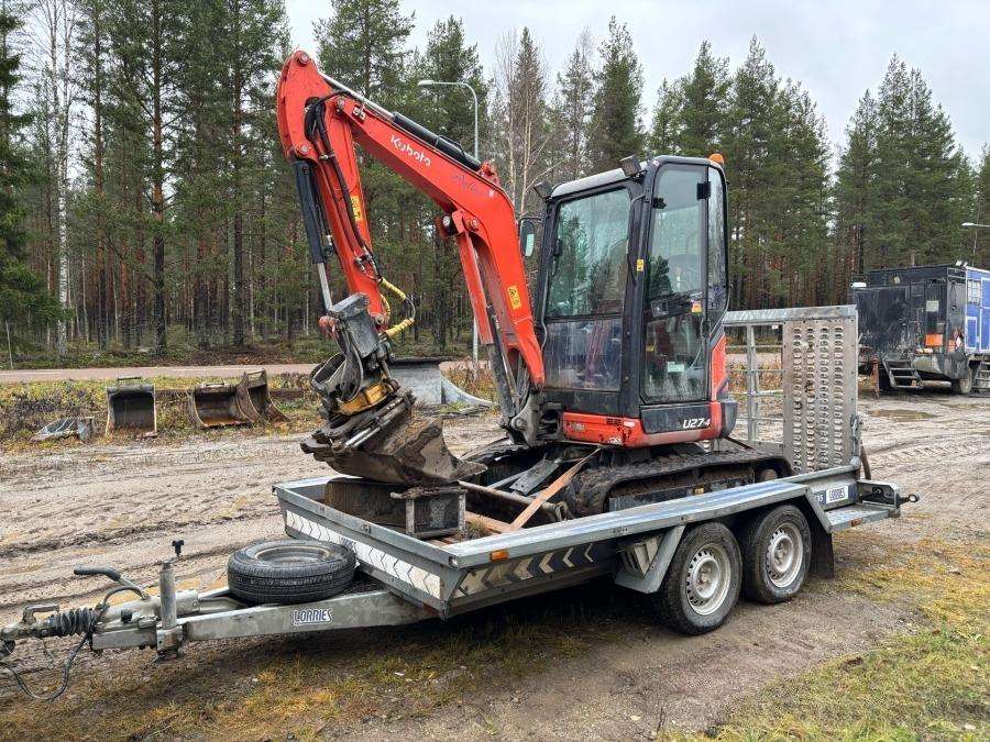 2019 Kubota U27-4 HI Excavator with trailer