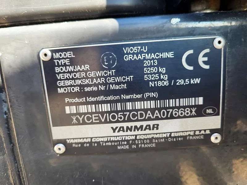 2013 Yanmar VIO57U Mini Excavator - Image 19